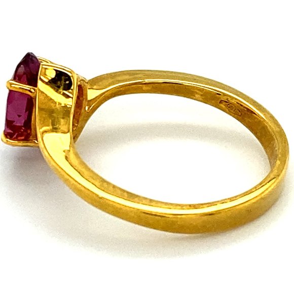 Cutting mandarin garnet in Hawaii Umbalite Garnet 2.20ct Solid 18K Gold Ring